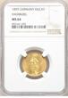 Germany Hamburg Ducat 1859 Free City NGC MS-64
