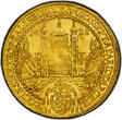 Au-Salzburg  AUSTRIA. Salzburg. 8 Ducats, 1628. Salzburg Mint. Paris von Lodron. VERY RARE. PCGS GOLD Shield UNC Dtls