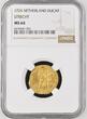 1724 Netherlands Utrecht Ducat VERY HIGH GRADE NGC MS 64