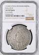 DENMARK 1624(CLOVER) Christian IV,RARE VARIETY Krone: Date Above Crown within circle. NGC AU DTLS