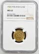 G10Z 1925 Poland GOLD 10 Zlotych UNC NGC MS 63