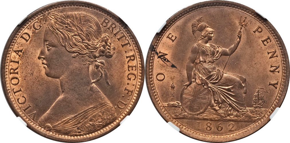 Бронзовую монету англичане называли пучковым пенни из за прически этой королевы