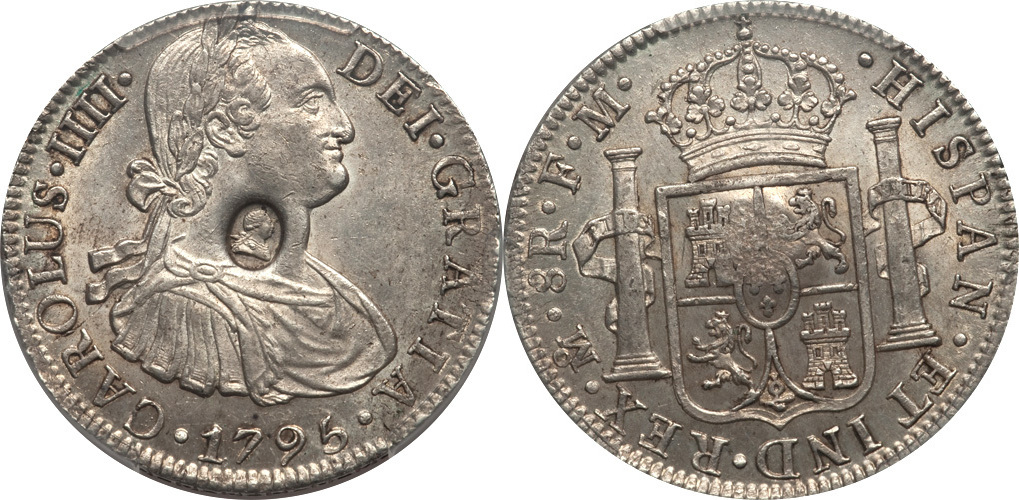 Great Britain 1797 George III Counterstamped Bank Dollar on 1795
