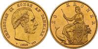 DENMARK 20K Christian IX GOLD 20 Kroner One Year Issue -