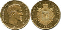 FRANCE G100F Napoleon III GOLD 100 francs full luster UNC -