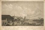 RUSSIA Engraved view of Kremlin Paul I Russia RARE painting -