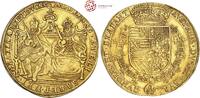 Spanish Netherlands Brabant/Antwerp Double souverain D'Or Albert & Isabella EXTREMELY RARE one-year issue GOLD Mint mark-hand -
