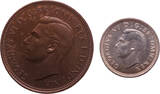 Great Britain (lot) 1/2 penny - 3 pence 1937 George VI Proof