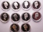 Canada - Aviation Collection with 10 pieces set 20 Dollars 1990-1994 50 years of Aviation Proof