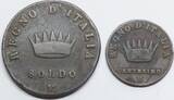 Italian States - Bologna et Milan Centesimo - Soldo 1808 Kingdom of Napoleon I VF