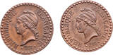 France - 2nd Republik - lot 1 centime 1848-1849 EF-MS