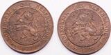 Koninkrijk der nederlanden 2,5 cent 1887+1880 VF+-EF