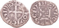 France, Tours denier tournois Louis VIII or Louis IX -