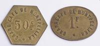France - Montpellier (lot) 50 centimes et 1 Franc Grand Cafe de Montpellier -