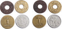 Lebanon (lot) 1/2 - 2 1/2 piastres World War II coinage -