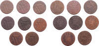 Koninkrijk der Nederlanden (lot) 1/2 cent Willem I tm Willem III -