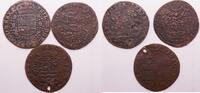 Middelburg, Brussel, Dordrecht (3x) jetons -