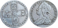 Great Britain 6 pence George II - Gegenstempel sechseckiger Stern -