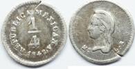 Mexico 1/4 real or quartilla First Republic -