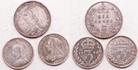 Great Britain lot 3 pence and 6 pence Victoria 1837-1901 -