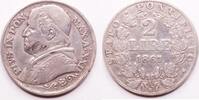 Papal states 2 lire PIUS IX -