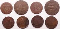 Great Britain penny and half penny tokens -
