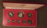 Liberia 6,93 Dollar 1979 O A U - 8 Coin Set der Franklin Mint Proof