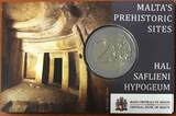 € 2 2022 Gedenkmünze Prähistorische Stätten Maltas - Hypogäum Ħal-Saflieni Coincard CH UNC