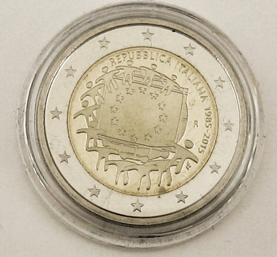 Italien 2€ 2015 30 Jahre Europaflagge - Gedenkmünze Proof | MA-Shops