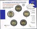 Deutschland 10€ 2 Euro Gedenkmünzensatz Mecklenburg-Vorpommern - 2007 allen 5 Prägebuchstaben -