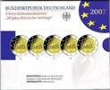 Deutschland 10€ 2 Euro Gedenkmünzen - Römische Verträge - alle 5 Prägebuchstaben -