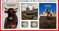 Malta KMS Mdina + Gedenkmünzen - Mdina + Ochse - in BLISTER und Münzdose € 13,88 2025 stgl