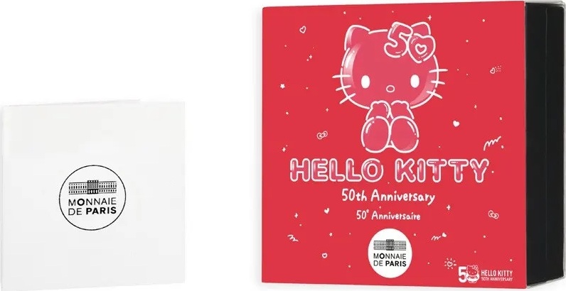 Frankreich 50€ 2024 1/4 oz Gold Coin Hello Kitty - 50th