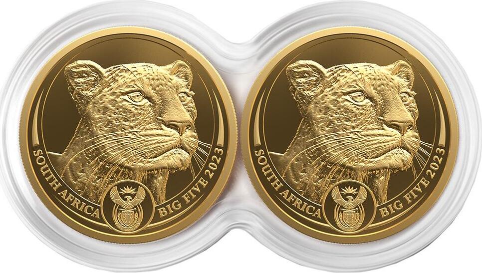 購買券金1圓 Südafrika 100 Rand 2023 2 x 1/4 oz Gold Coins Big Five