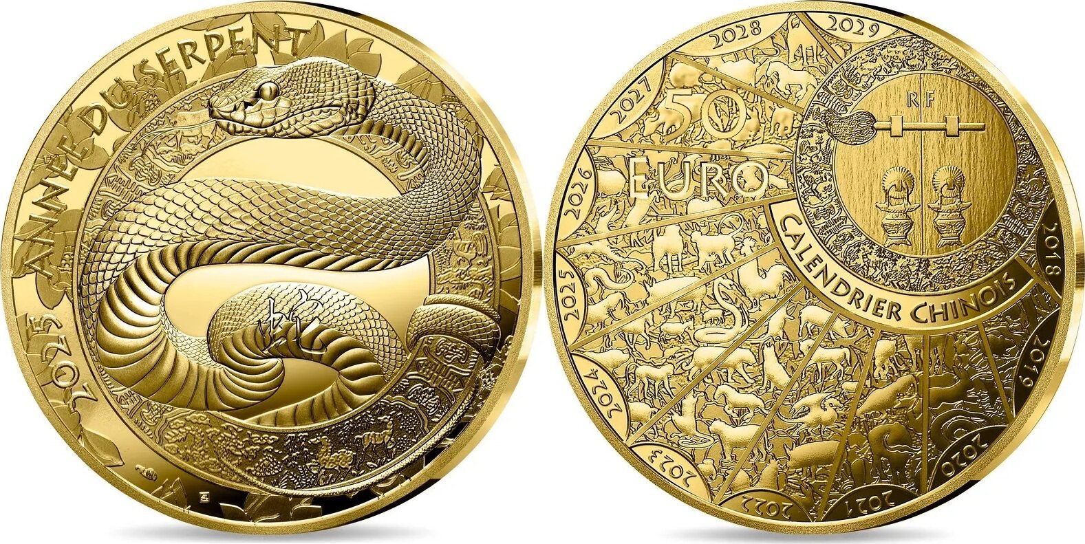 Frankreich 50€ 2025 1/4 oz Gold Coin Lunar - Year of the