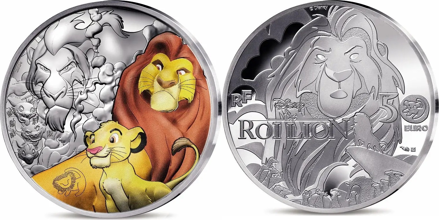 Frankreich 50€ 2024 5 oz Silver Coin Disney - 30th anniversary