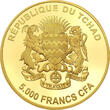 Tschad 5000 Francs 2019 1 oz Gold Coin African Safari - Monkey Proof