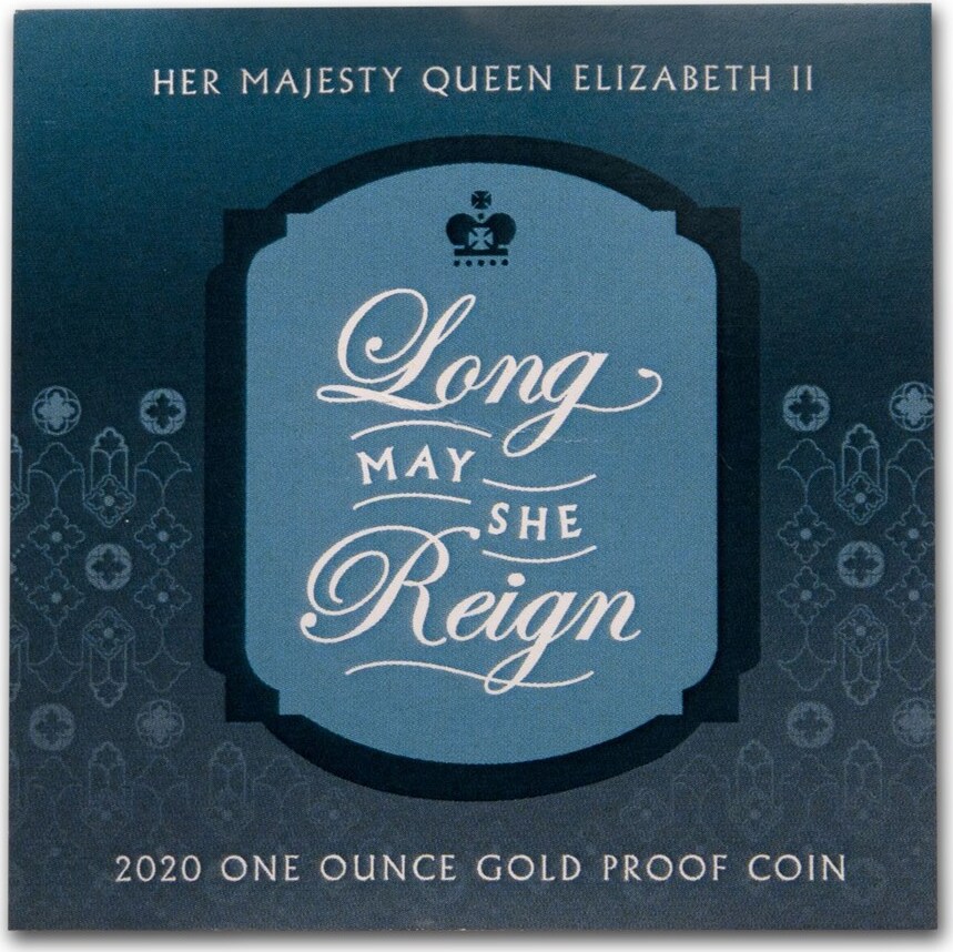 Niue 100$ 2020 1 oz Gold Coin Queen Elizabeth II. - Long May She