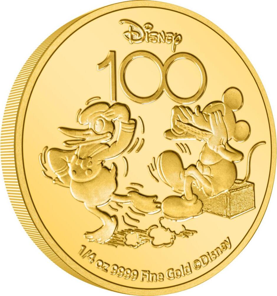 Niue 25$ 2023 1/4 oz Gold Coin Disney 100 Years - Mickey and Donald PP |  MA-Shops