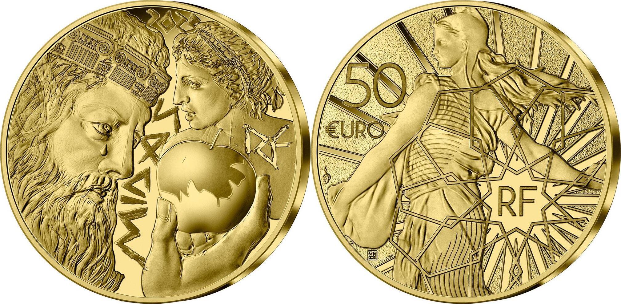 フランス造幣局 ワンピース 50ユーロ プルーフ 1/4オンス 金貨 2025 フランス パリ造幣局 ワンピース 50ユーロ プルーフ 1/4