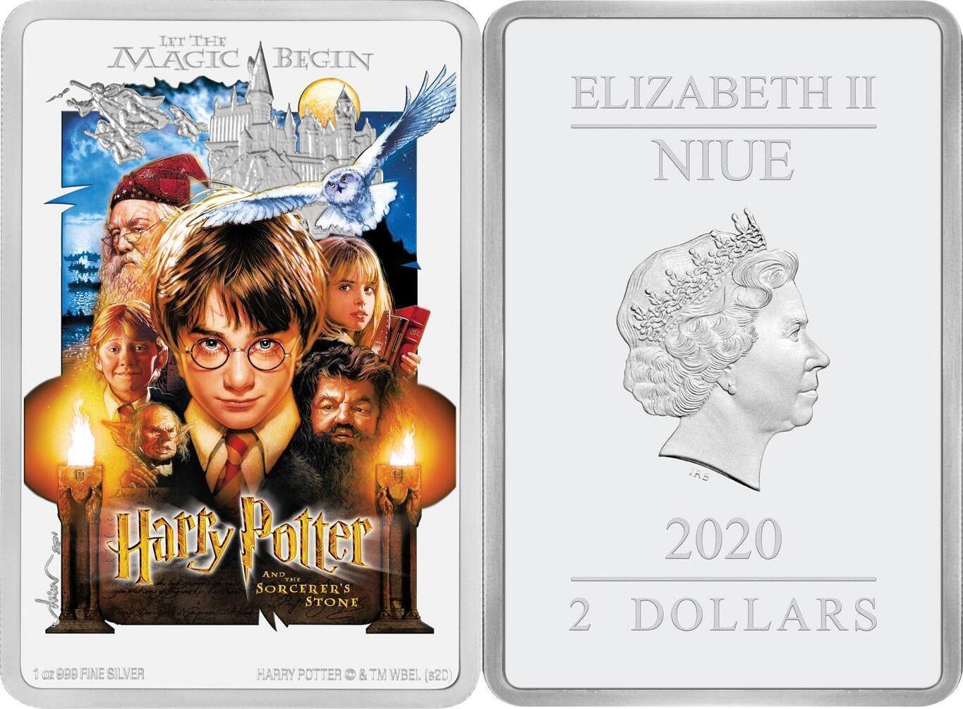 Niue 2$ 2020 1 oz Silver Coin Harry Potter - The Sorcerer's Stone