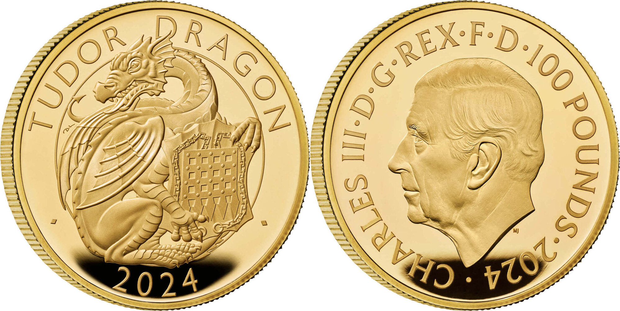 Großbritannien 100£ 2024 oz Gold Coin Royal Tudor Beasts The