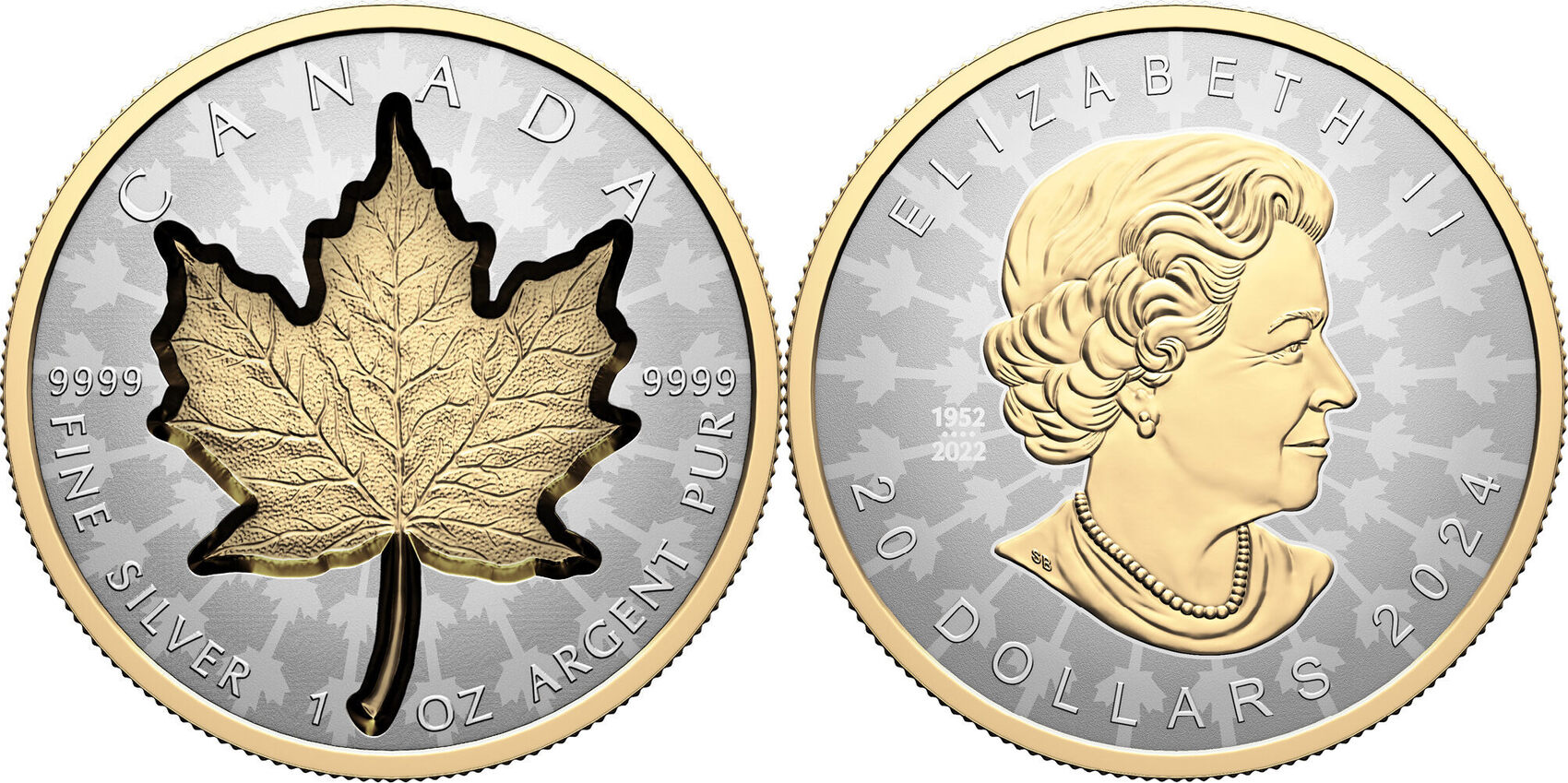Kanada 20$ 2024 1 oz Silver Coin Maple Leaf - Super Incuse Reverse 