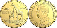 Australien 100$ 1 oz Gold Coin RAM Australia Zoo - Giraffe -