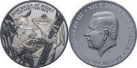 Niue 1$ 1 oz Silver Coin Australia at Night - Red-eyed tree frog -