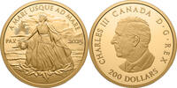 Kanada 200$ 1 oz Gold Coin Peace Dollar - Lady Peace -