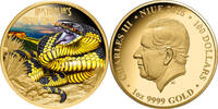 Niue 100$ 1 oz Gold Coin Deadly & Dangerous - Tiger Snake -