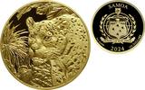 Samoa 2$ 1 oz Gold Coin Jungle Life - Leopard - Jaguar -