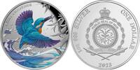 Niue 1$ 1 oz Silver Coin Azure Kingfisher -