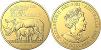 Australien 100$ 1 oz Gold Coin RAM Australia Zoo - White Rhinoceros -